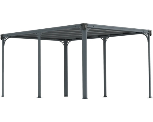 Fristående grå paviljongstruktur för utomhusbruk