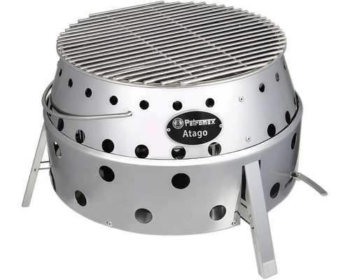 Petromax Atago grill av rostfritt stål med hål och grillgaller