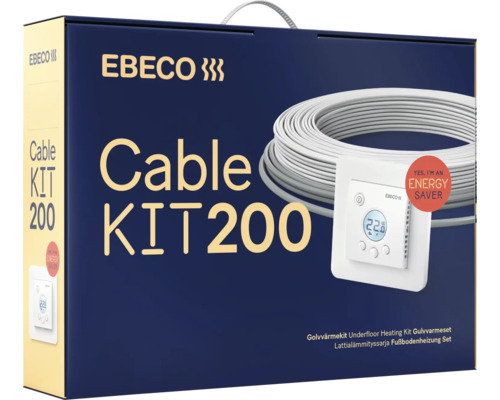 Golvvärme EBECO Cable Kit 200 100 W 8,9 m 8960838