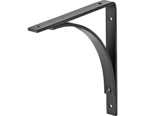 Hyllkonsol av metall med böjt stöd