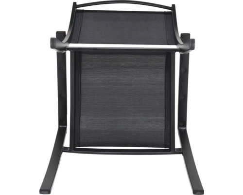 Trädgårdsfåtölj med metallram och textilklädsel