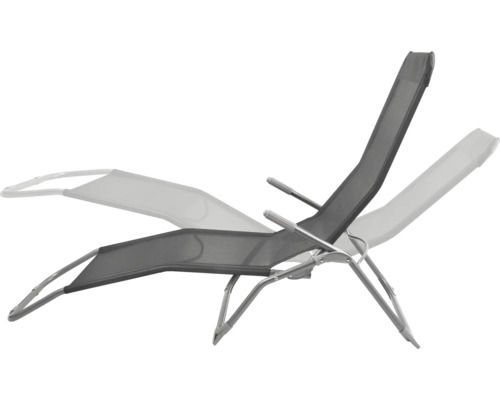 Justerbar trädgårdsliggstol med ram