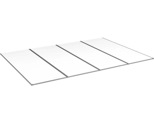 Kanalplasttak komplett HALLE Isolux bärande profiler klar 16x1050x2500 mm 4st skivor