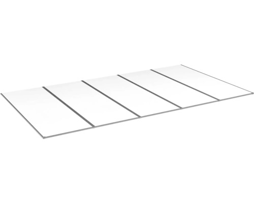 Kanalplasttak komplett HALLE Isolux bärande profiler klar 16x1050x3000 mm 5st skivor