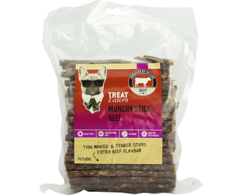 Treat Eaters Munchy Stick Beef för hundar i förpackningen