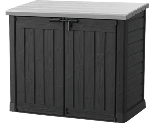 Trädgårdsskåp med träeffekt och två dörrar