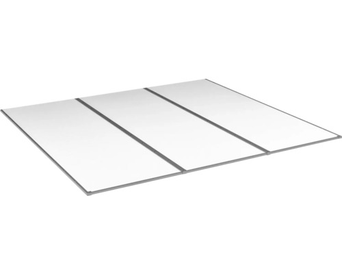 Kanalplasttak komplett HALLE Isolux bärande profiler opal 16x1050x3000 mm 3st skivor