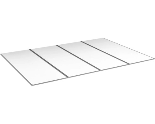 Kanalplasttak komplett HALLE Isolux bärande profiler opal 16x1050x5000 mm 4st skivor