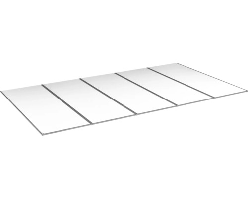 Kanalplasttak komplett HALLE Isolux bärande profiler opal 16x1050x4500 mm 5st skivor