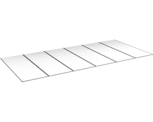 Kanalplasttak komplett HALLE Isolux bärande profiler opal 16x1050x3500 mm 6st skivor