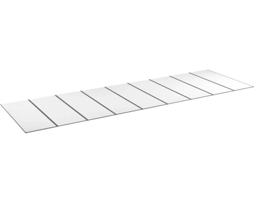 Kanalplasttak komplett HALLE Isolux bärande profiler opal 16x1050x4500 mm 9st skivor
