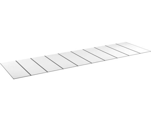 Kanalplasttak komplett HALLE Isolux bärande profiler opal 16x1050x5000 mm 10st skivor