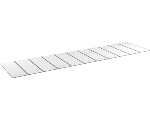 Kanalplasttak komplett HALLE Isolux bärande profiler opal 16x1050x5000 mm 11st skivor