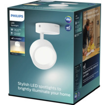 Förpackning med en Philips LED-spot med texten: Snygga LED-spotlights för att lysa upp ditt hem.
