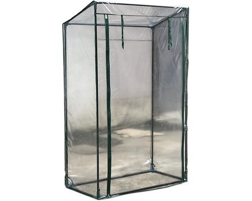 Växthus med transparent folie och dragkedja