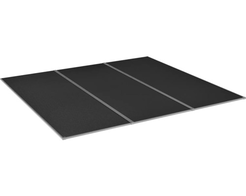 Kanalplasttak komplett HALLE Isolux bärande profiler rökfärgat 16x1050x2500 mm 3st skivor