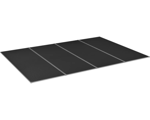 Kanalplasttak komplett HALLE Isolux bärande profiler rökfärgat 16x1050x4500 mm 4st skivor