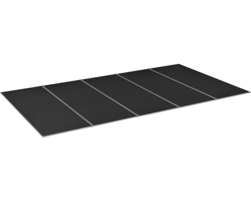 Kanalplasttak komplett HALLE Isolux bärande profiler rökfärgat 16x1050x5000 mm 5st skivor