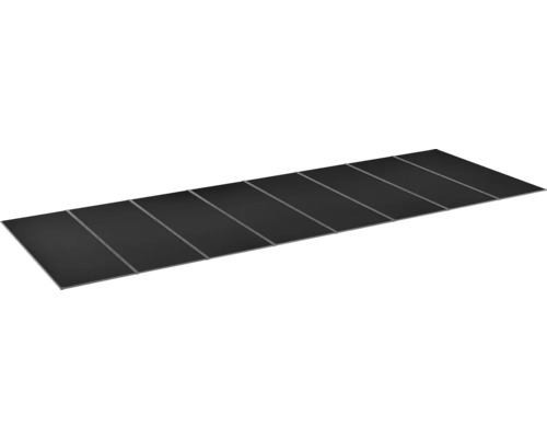 Kanalplasttak komplett HALLE Isolux bärande profiler rökfärgat 16x1050x6000 mm 8st skivor