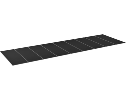 Kanalplasttak komplett HALLE Isolux bärande profiler rökfärgat 16x1050x6000 mm 9st skivor