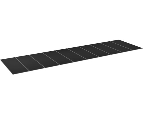 Kanalplasttak komplett HALLE Isolux bärande profiler rökfärgat 16x1050x4000 mm 10st skivor