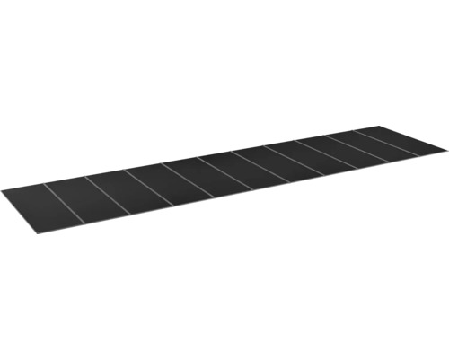 Kanalplasttak komplett HALLE Isolux bärande profiler rökfärgat 16x1050x2000 mm 11st skivor