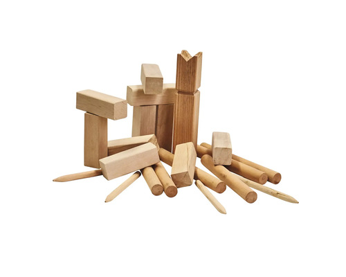 Träbyggklossar och träpinnar för barn