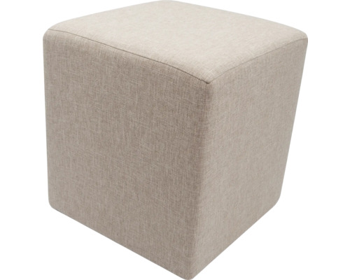 Fyrkantig pall med tygklädsel