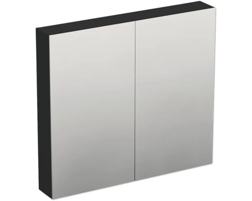 Spegelskåp JUNGBORN TRENTA vit 80 x 72 cm Spegelskåp med två dörrar för badrummet