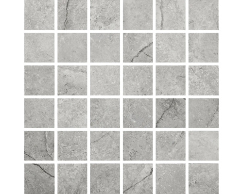 Mosaik keramik Wells pearl ljusgrå polerad 30x30x1cm Mosaikplattor av stengods