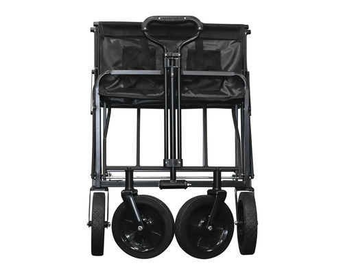 Hopfälld kärra med handtag och hjul