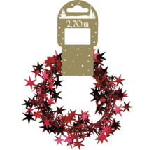 Röd stjärngirlang, 2,70 meter lång, juldekoration