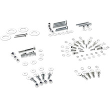 Sortiment av skruvar, muttrar och brickor