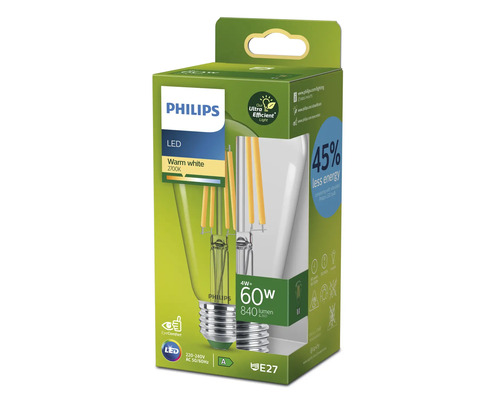 Philips LED-lampa med E27-sockel och 4 watt i förpackningen