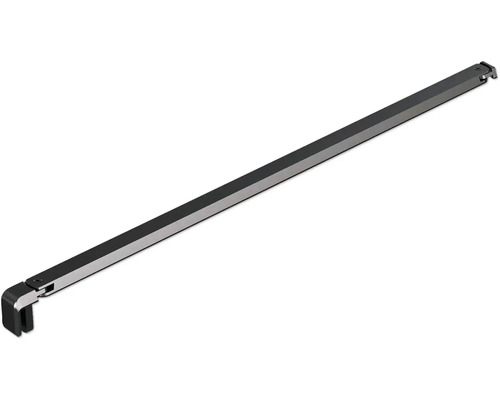 Stabiliseringsbygel FORM&STYLE Modena trapets svart matt 1200 mm kan kortas Utdragbar klädstång för montering i garderoben