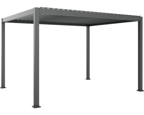 Pergola MIRADOR Deluxe 111 smart 3x4 med elektrisk motor inkl. Ambientebelysning stolpbredd 11x11cm 301,24x392,7cm antracit Pergola MIRADOR Deluxe 111 smart 3x4 med elektrisk motor inkl. Ambientebelysning stolpbredd 11x11cm 301,24x392,7cm antracit