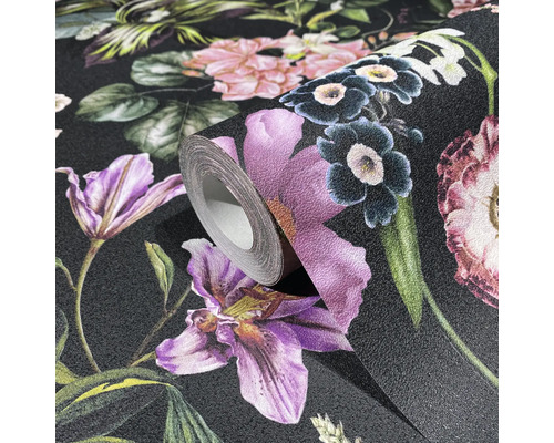 Rulle non-woven tapet med blommönster