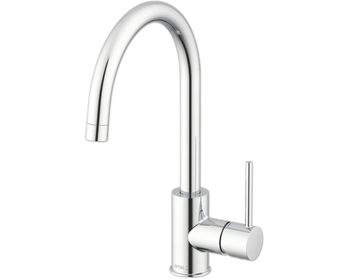 Köksblandare i metall med hög pip