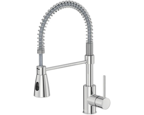 Köksblandare med flexibel pip och ettgreppsblandare