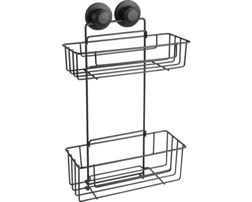 Duschhylla med två hyllor och sugproppar