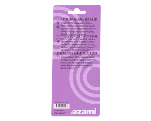 Ozami Kattleksak boll, 2 stycken, 3,5 cm förpackning