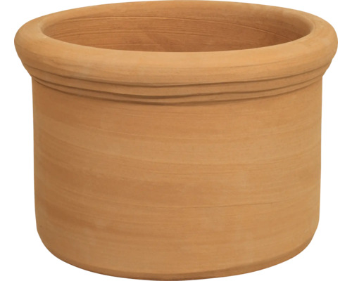 Rund blomkruka i terrakotta för trädgården