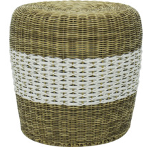 Flätad pall med dekorativt band