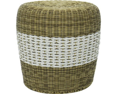 Flätad pall med dekorativt band