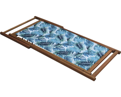 Träsolstol med bladmönster