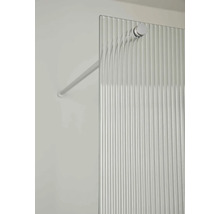 Duschvägg NORO Frost DV 90 silver matt vågigt glas/linjeglas 900 mm