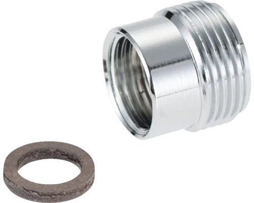 Övergångsnippel FM MATTSSON rak invändig/utvändig G15xG20 krom 1-pack 8241172 Adapter med tätning
