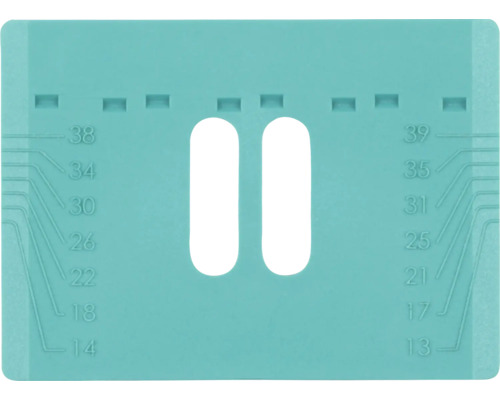 Stickmått för stickor för att bestämma storleken på stickor