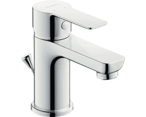 Tvättställsblandare DURAVIT A.1 S krom blank rund med dragstång