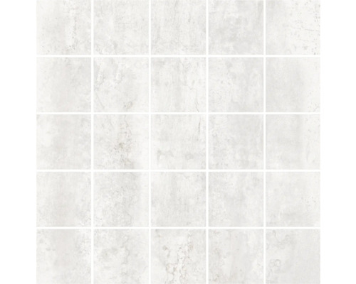 Mosaik MIRAVA Glasgow white vit matt 30x30 cm 5x5 Fyrkantiga, ljusa keramiska plattor med stenutseende